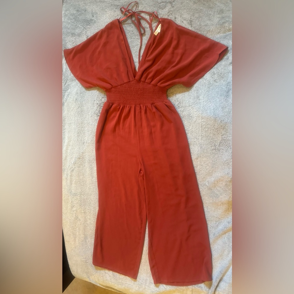 She + Sky Jumpsuit Women's Size Large Auburn color